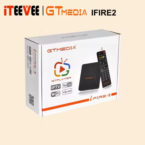 1PC GTMedia IFIRE2 IPTV Receiver Set Top Box TV Decoder 1080P (H.265) Built-in WIFI Module Support M