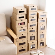 Storage box /            kraft paper shoe storage box transparent shoe box