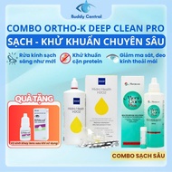 Combo ORTHO-K DEEP CLEAN PRO: 1 Menicare Plus soaking water 250ml, 1 H2O2 glass disinfectant solutio