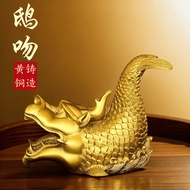 Kiss Ornaments Kitchen Brass Dragon Head Fish Aoyu Auspicious Beast Chi Kiss Bronze Ornaments Arowan