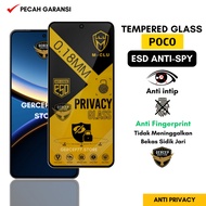 Tempered Glass ESD Anti Spy 0.18 mm poco F7 Pro F6 F6 Pro 5G F5 F5 Pro F4 F4 Gt F3 F3 5G F3 GT F2 F2