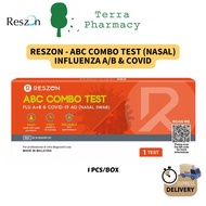 (NEW TEST KIT ) RESZON [ ABC COMBO 3 IN 1 ] Influenza A+B & Covid-19 Nasal Self Test Kit 1's/BOX (in