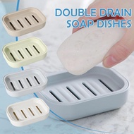 Lovely Color Plastic Soap Box Double Drain Portable Soap Dishes For Travel Business Trip S2v3