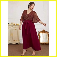 ♞ali gown for ninang wedding ali B298 Fashionable Plus Size Maxi Dress fit to XL