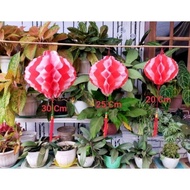 GANTUNGAN MERAH Jh85 Jg-56 Pvc Lantern Size 20/s 25/s 30Cm Red White Hanging Decoration 17 August Jg
