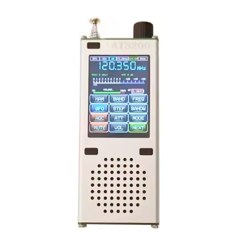 ATS200 Aviation Band airband Radio Receiver FM SI4732+ESP32+Bluetooth+2.4 Inch Touch Display SSB FM,