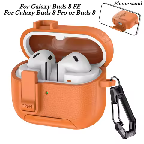 With Phone Holder Case for Samsung Galaxy Buds 3 FE or Buds 3 Wireless Bluetooth Earphone Cover for 