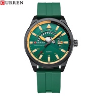 jam tangan jam tangan perempuan CURREN/Karien 8421 Round Waterproof Tape Watch Couple Simple Sports 