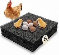 Chicken Nesting Box Pads | 6PC Washable Nesting Mats (12"x12") - Durable Plastic Coop Liners, Odor-P