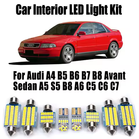 LED Interior Light Kit For Audi A4 B5 B6 B7 B8 Avant Sedan A5 S5 B8 A6 C5 C6 C7 Vehicle Bulbs Map Do