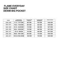 terbaru flame everyday celana denim y2k big pocket oversize best