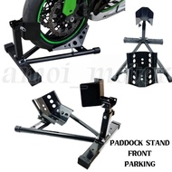 Motorcycle Paddock Stand Front Wheel Chock Transport Universal Heavy Duty Parking Superbike Z800 R25