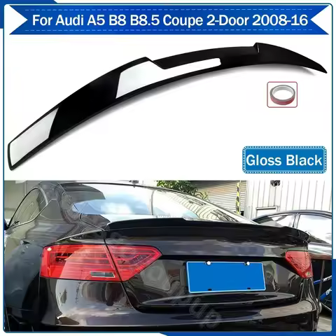 Gloss Black Duckbill Rear Spoiler Wing Lip For Audi A5 B8 B8.5 2Dr Coupe 2008-16