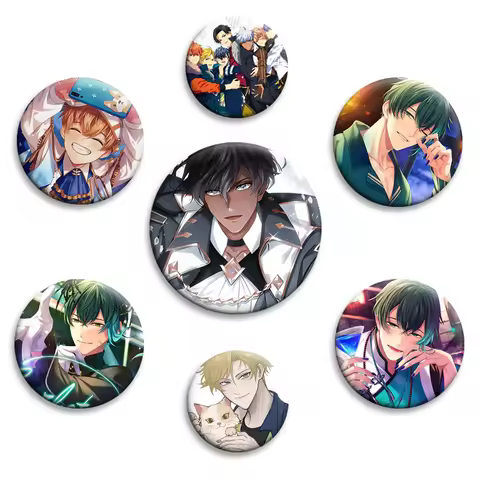 TV Cartoons Obey Me Peripheral Enamel Pins Creative Brooch Round Badge for Bag Clothes Decor Jewelry