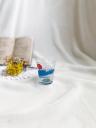 【好日戀物】日本帶回日出富士山浮雕玻璃杯小酒杯