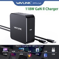 WAVLINK 118W GaN Charger Ultra-Fast PD3.0 USB C Charger with GaN Ⅱ Tech One-Port Wall Charger Power 