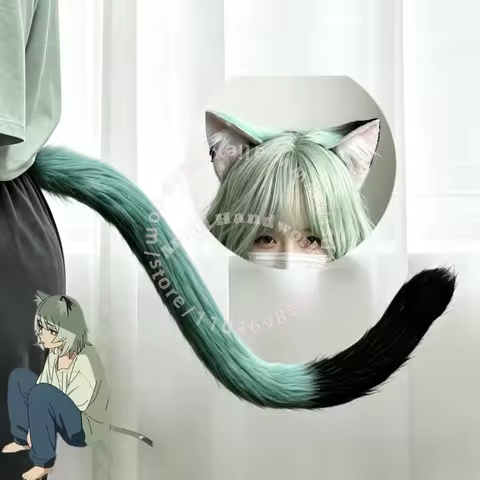 Archi Handwork Yani Neko Cat Ears Headband Tail Furry Fandom Fursuit Lolita Fluffy Tail Customizable