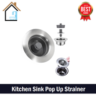 SUS 304 Stainless Steel Kitchen Sink Waste Strainer Waste Filter Basket Kitchen Sink Pop Up Strainer