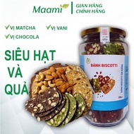 [300GR Jar] 3-Flavored Maami Sugar-Free Whole Bran BISCOTTI Cake - Super Nutritional Cereal Cake - Premium Nutritional Bar