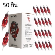 Maxtato ตลับหมึกสักเข็ม 50PCS RL ฿฿ M1 Disposable Tattoo Pro เข็มแต่งหน้าถาวรปลอดภัยตลับหมึกสําหรับ