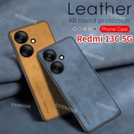 Redmi 13C 5G 2024 Leather Texture Phone Case Sheepskin Leather Phone Case For Redmi 13C Redmi13C 13 