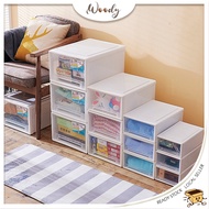 【Woody】 5L / 13L / 21L / 36L Stackable Storage Box Multipurpose Plastic Wardrobe Drawer Rack Cloth S