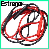 ESTRENAR 1/2pcs Meter Test Lead Extension, 100CM/ 39.37inch Silicone Male-to-Female Banana Plug, Red