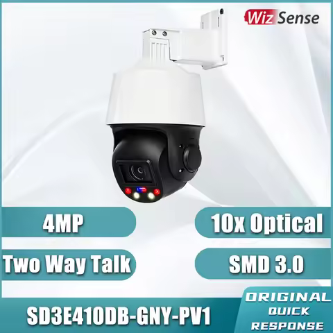 Dahua Wizsense SD3E410DB-GNY-A-PV1 4MP PTZ Camera with 10x Optical Zoom with Red/Blue Lights Alarm &