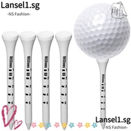 LANSELL 100pcs Golf Wood Tees, 69/83mm Wooden White Striped Golf Tee, Golf Training Aids Digital Sca