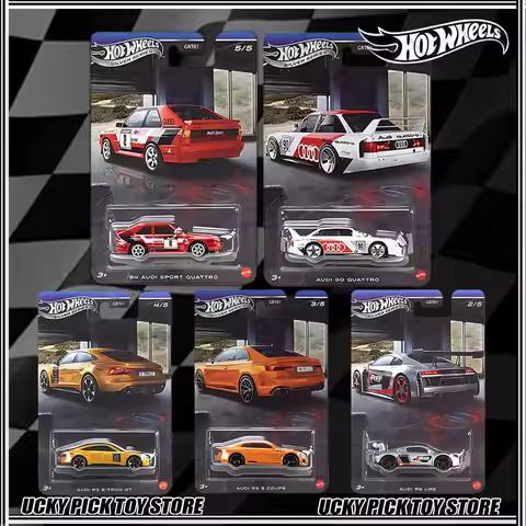 2026 Hot Wheels Silver Series GRT01 Audi Set Audi 90 Audi R8 Audi Sport Audi E-Tron Gtmetal Car Mode