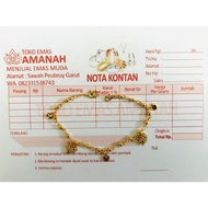 Hello Kitty women's anklet light gold 88.9k 10gram