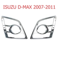 1 Pair Chrome Plated Headlights ISUZU D-MAX 2007-2011 DMAX Headlamp Cover Car Accessories