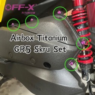 OFF-X Titanium GR5 Airbox Screw M5 Star Head Skru Compelte Set NVX ADV NMAX XMAX T-max Airbox Titani