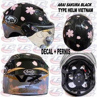 Arai motif helmet, copy Arai sakura black motif helmet