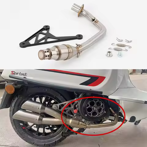 Motorcycle muffler Motocross Exhaust Escape for Piaggio vespa Sprint 125 sprint 150 primavera 125 pr