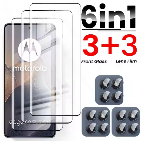 For Motorola Edge 60 Fusion 5G Case 6To1 9D Curved Tempered Glass Moto Edge60 Pro 60Fusion 60Pro Scr