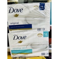 Lot of 16 dove soap 106g white skin smooth moisturizing for sensitive skin 8IZB