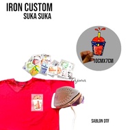 Boba Stickers Screen Printed Clothes Stickers|T-shirts|Dtf shirt screen printing ironing cloth