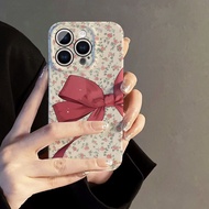 Korean Style Warm Floral Bow Samsung Phone Case Suitable for S23 ULTRA S24ULTRA S22 S21 ULTRA A55 A5