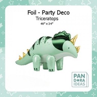 40 inch Triceratops Foil Balloon Party Deco | Dinosaur Foil Balloon