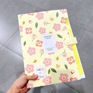 JANGMI Map Mika Plastik Tebal  Kancing Korean Design Dokumen Clear Folder Bisnis File