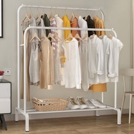 JON. Single / Double Clothes Rack Room Organizer Hanger Drying Rack Rak Baju Besi Penyidai Pakaian Ampaian Rak Pakaian