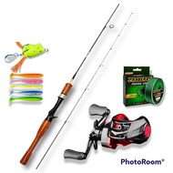 Combo set pancing casting murah rod dan reel rod 1.8m (6 kaki) reel bc left hendle