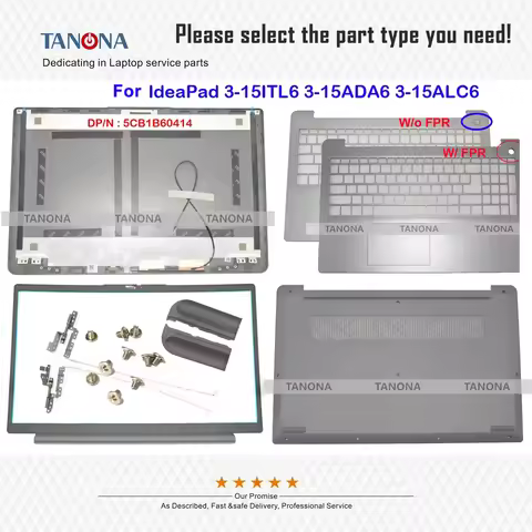 New For IdeaPad 3-15ITL6 3-15ADA6 3-15ALC6 Laptop Lcd Back Cover Rear Lid Bezel Palmrest Bottom Lowe