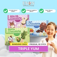 [PACKAGE - Trio Happy Choco contains 3 pcs] ENON Chocolate 33gr I Unique Children's Snack I Cemilan 