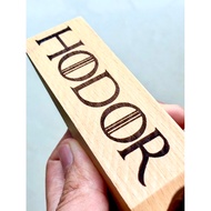 [Ready Stock Malaysia] Game of Thrones Home & Living Hodor Leather Strap Wooden Doorstoppers