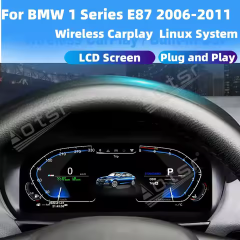 For BMW 1 Series E87 2006 2007 2008 2009 2010 2011 Speed Meter LCD Cluster Instrument Panel Multimed