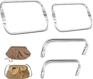 TenaLucy Pack of 2 Aluminium Purse Frames, Bag Frame Closures, Crochet Bag Clasps, Bag Clasps, for D