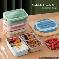 LEMONTREE9GP Compartment Lunch Box, 2 Compartments 304 Stainless Steel Lunch Storage Container, Prac