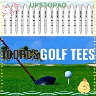 UPSTOPAO 100pcs White Striped Golf Tee, Wooden Digital Scale Golf Wood Tees, Golf Training Aids 69/8